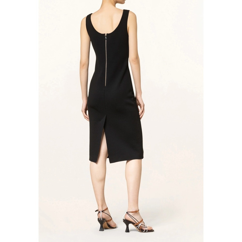 MAX MARA Onagro Black Wool Blend Midi Dress Size S FLAW